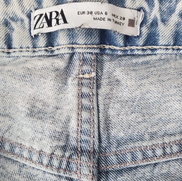 Zara Light Blue Straight Leg Jeans - Picture 4 of 4